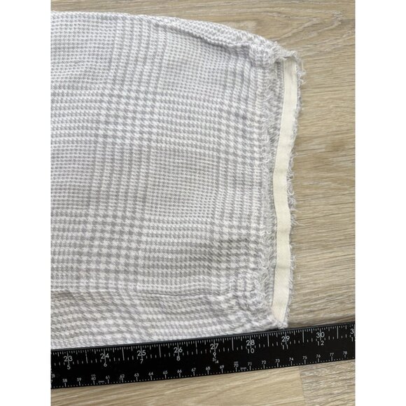 Hannoh Wessel Petronilla Pants Trousers Sz 38  Wide Leg Raw Edge Checkered Linen - Picture 15 of 15